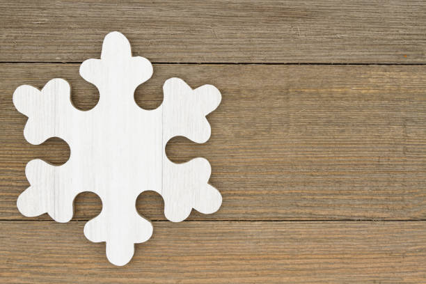 istock Old fashion snowflake background 668644700