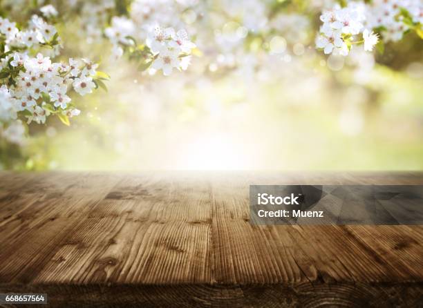 Rustic Wooden Table Stock Photo - Download Image Now - Checkout, Decorating, Germany