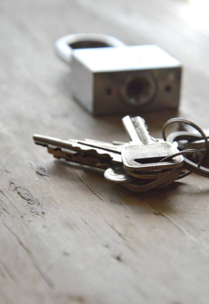 istock padlock and key chain for find matching 668660922