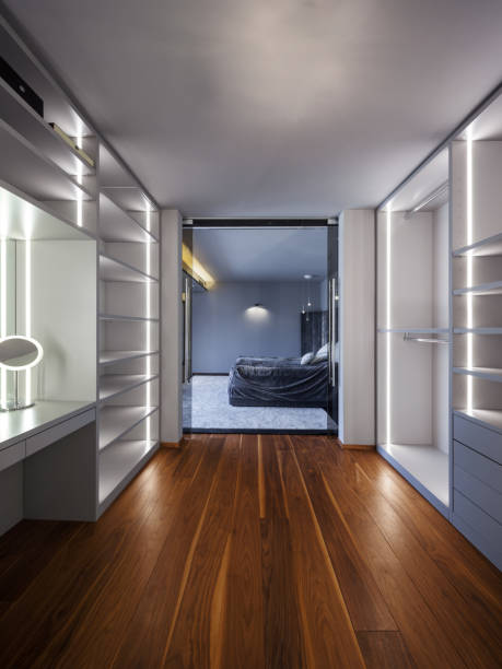 wide empty dressing room, witout clothes wide dressing room, interior of a modern house witout stock pictures, royalty-free photos & images