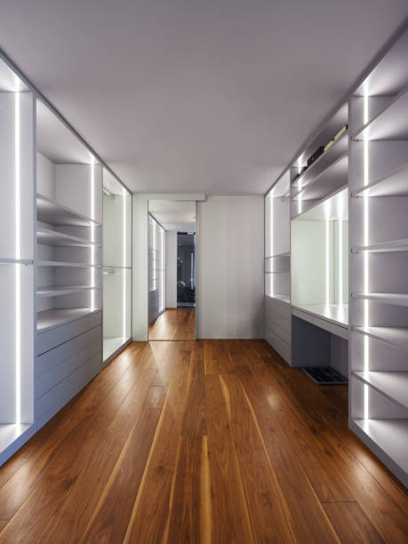wide empty dressing room, witout clothes wide dressing room, interior of a modern house witout stock pictures, royalty-free photos & images