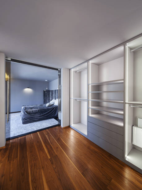 wide empty dressing room, witout clothes wide dressing room, interior of a modern house witout stock pictures, royalty-free photos & images