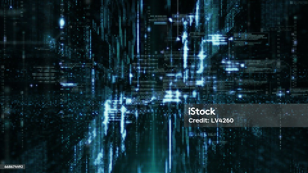 Digital Matrix Particles Grid Stock Illustration - Download Image Now ...