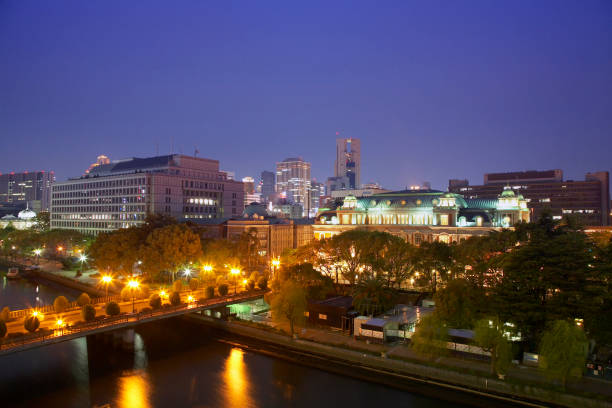 istock Osaka in Nakanoshima night 668684324