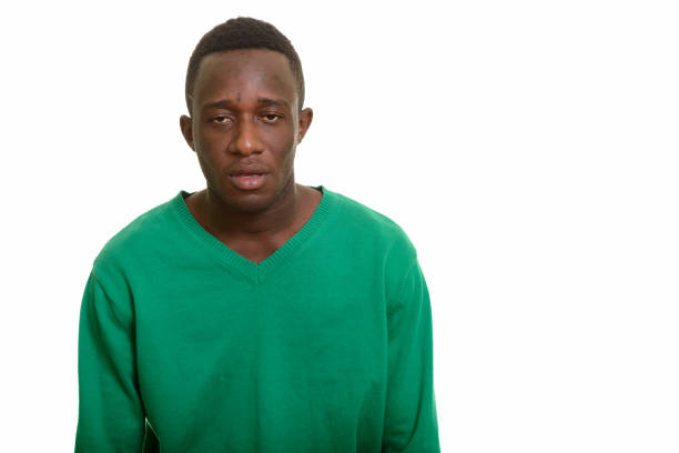 istock Studio shot of young African man looking tired 668687980