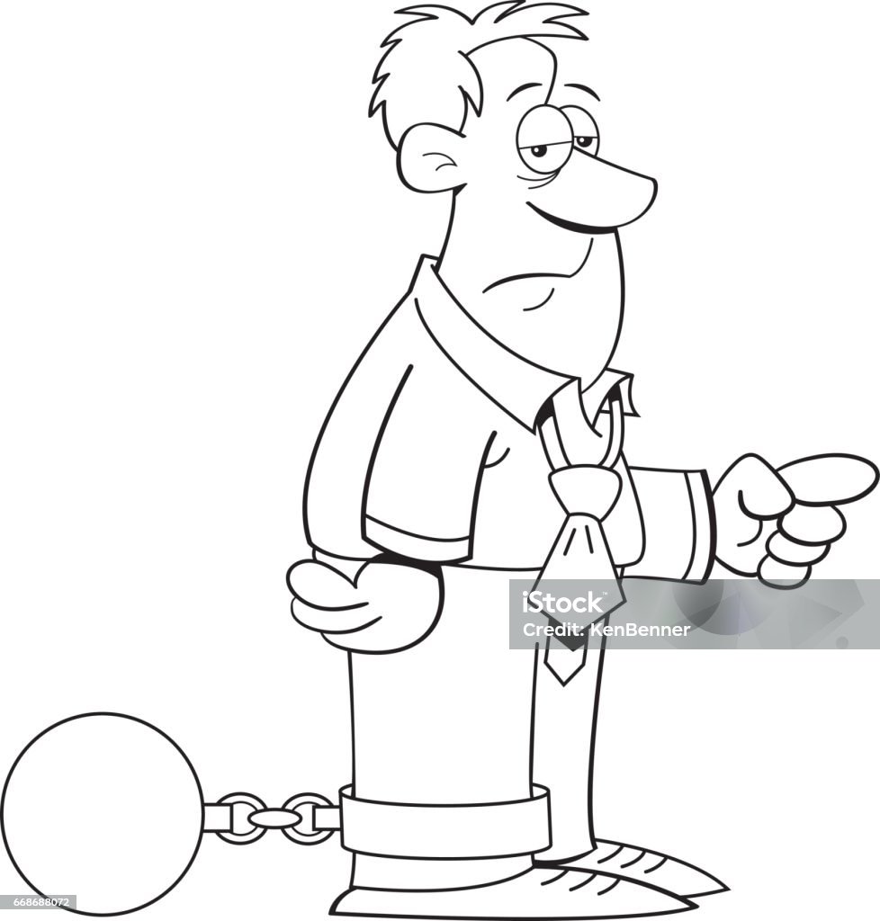 Cartoon Man With A Ball And Chain Stock Illustration - Download Image Now -  Adult, Ball and Chain, Cartoon - iStock