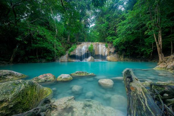 istock Waterfall in forest at Erawan waterfall National Park 668697642