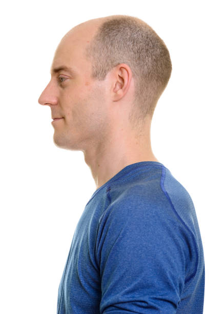 istock Profile view of face of bald handsome man 668711362