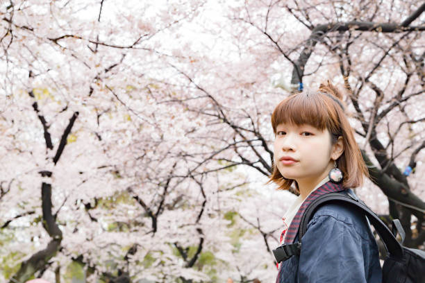 istock Woman under colorful cherry tree 668717462