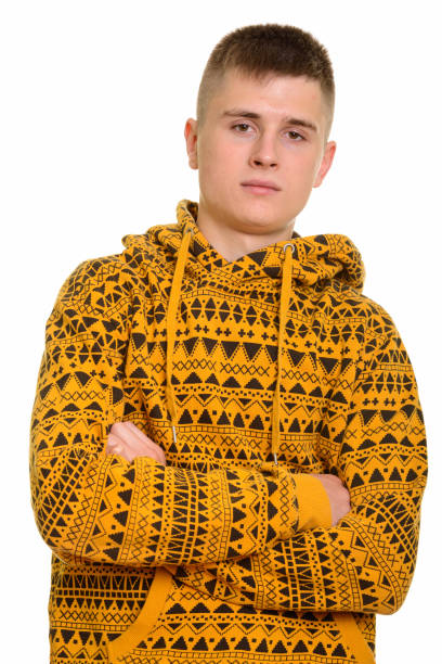 istock Young handsome man with arms crossed 668721060