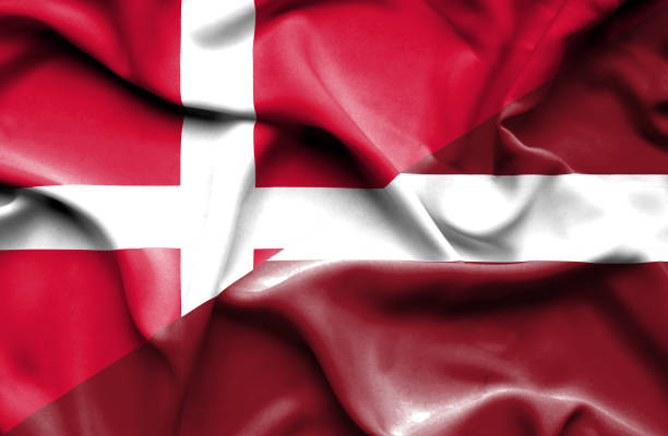 istock Waving flag of Latvia and Denmark 668721692