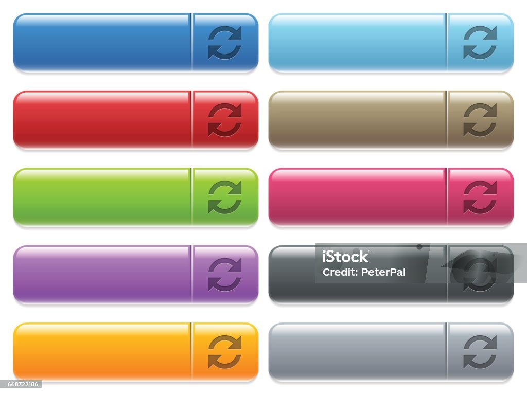 Refresh Menu Button Set Stock Illustration - Download Image Now ...