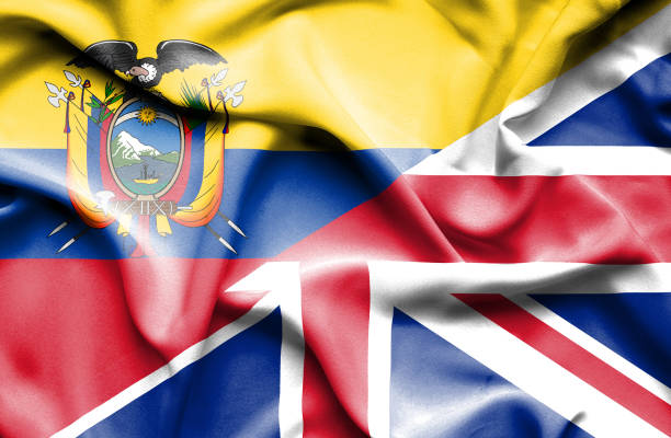 istock Waving flag of United Kingdon and Ecuador 668722638