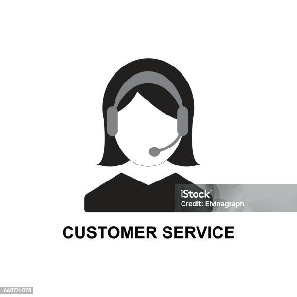 Customer Service Icon Isolated Vector Stock Illustration - Download Image Now - Adult, Asking, Assistance