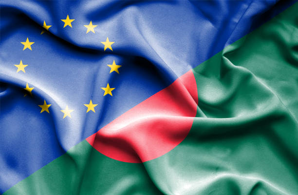 istock Waving flag of Bangladesh and EU 668729030