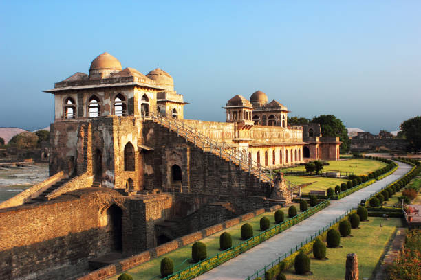 Jahaz Mahal/Ship Palace  in Mandu, India stock photo