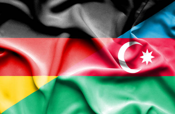 istock Waving flag of Azerbajan and Germany 668733394