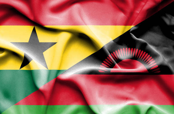 istock Waving flag of Malawi and Ghana 668736196