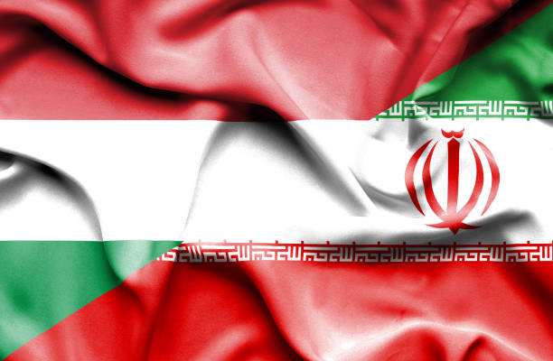 istock Waving flag of Iran and Hungary 668736668