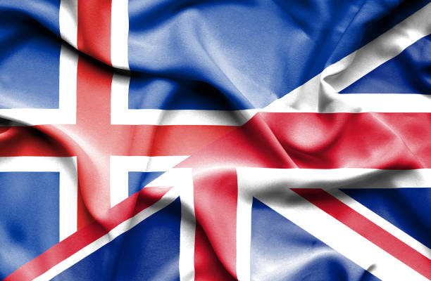 istock Waving flag of United Kingdom and Iceland 668739600