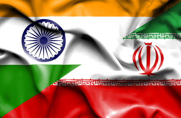 istock Waving flag of Iran and India 668739852