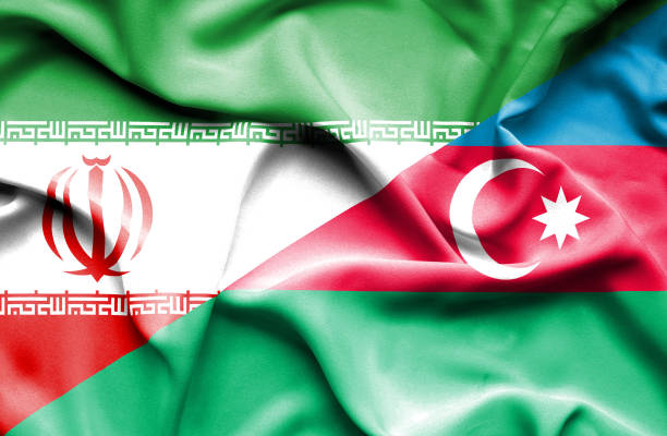 ilustraciones, imágenes clip art, dibujos animados e iconos de stock de ondeando la bandera de azerbajan e irán - azerbaiyán