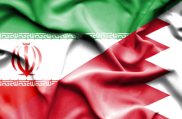 istock Waving flag of Bahrain and Iran 668740812