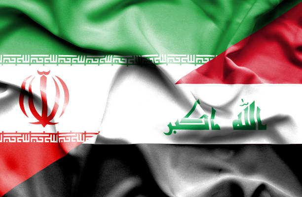 istock Waving flag of Iraq and Iran 668741034