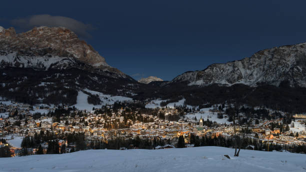 istock Cortina D'Ampezzo at Blue Hour 668741134