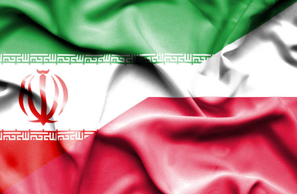 istock Waving flag of Poland and Iran 668741200