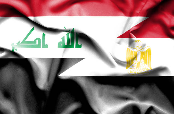 istock Waving flag of Egypt and Iraq 668741504