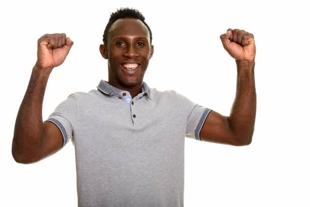 istock Young happy black African man smiling and looking excited 668743984