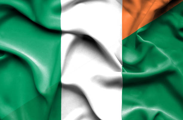 istock Waving flag of Nigeria and Ireland 668744318