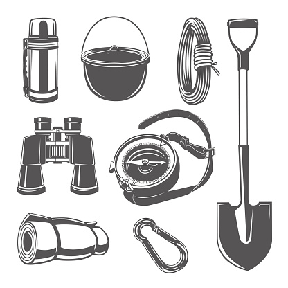 Black and white vector objects