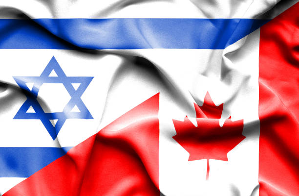istock Waving flag of Canada and Israel 668744642