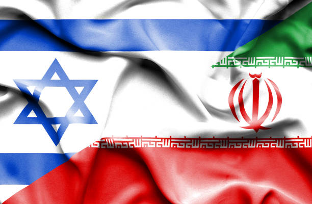 istock Waving flag of Iran and Israel 668744826
