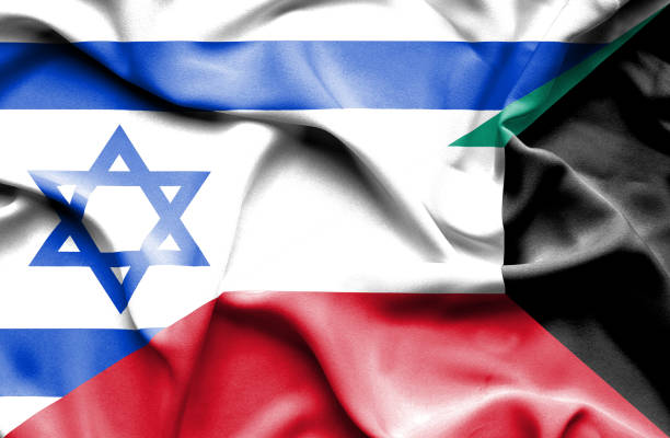 istock Waving flag of Kuwait and Israel 668744848
