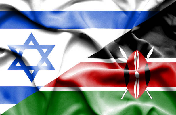 istock Waving flag of Kenya and Israel 668744856
