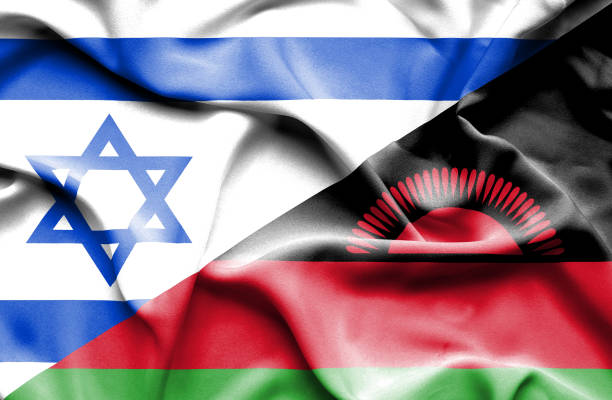 istock Waving flag of Malawi and Israel 668744884
