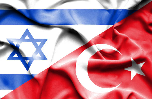 istock Waving flag of Turkey and Israel 668745112