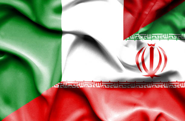 istock Waving flag of Iran and Italy 668745442
