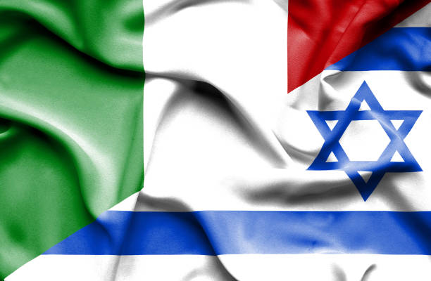 istock Waving flag of Israel and Italy 668745446