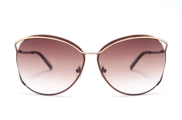 istock women's sunglasses with brown glass isolated on white 668745954