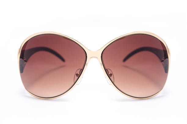 istock women's sunglasses with brown glass isolated on white 668746012