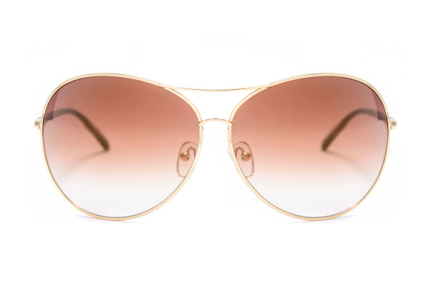 istock Sunglasses in an iron frame with brown glass isolated on white 668746084