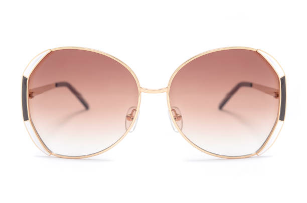 istock women's sunglasses with brown glass isolated on white 668750456
