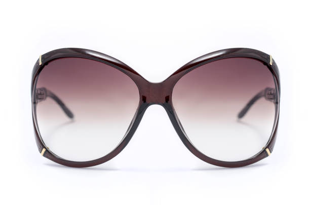 istock women's sunglasses with brown glass isolated on white 668750478