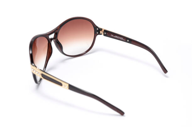 istock women's sunglasses with brown glass isolated on white 668750596