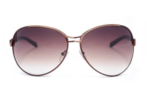 istock Sunglasses in an iron frame with brown glass isolated on white 668750634
