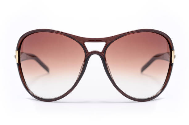 istock women's sunglasses with brown glass isolated on white 668750654
